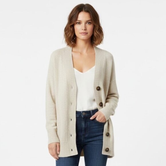 H&M Oversized V-Neck Women's Cardigan Sweater US Size S - Picture 1 of 7